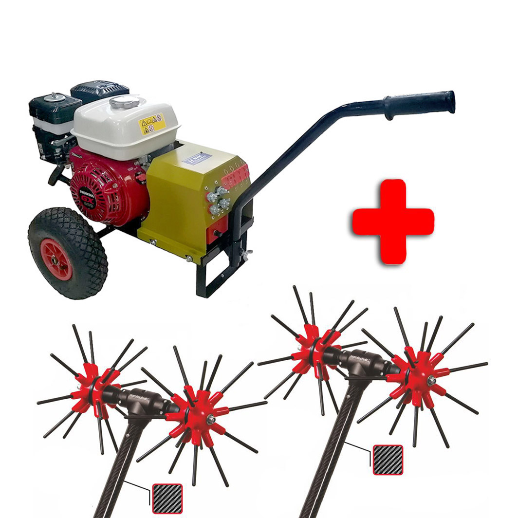 Kit Raccolta Olive HONDA 5,5Hp Con 2 Canne AGROTECHNIC X QUATTRO CF